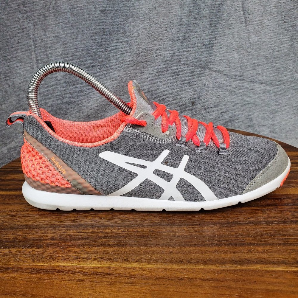 Asics MetroLyte Shoes Women’s 7.5 Gray Coral Lace Up Athletic Walking Sneakers